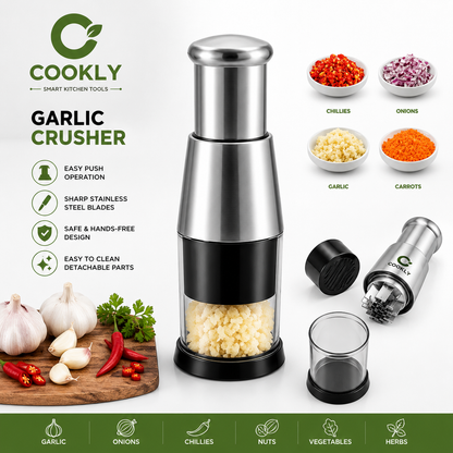 Cookliy Hand Press Chopper — Stainless Steel Blade