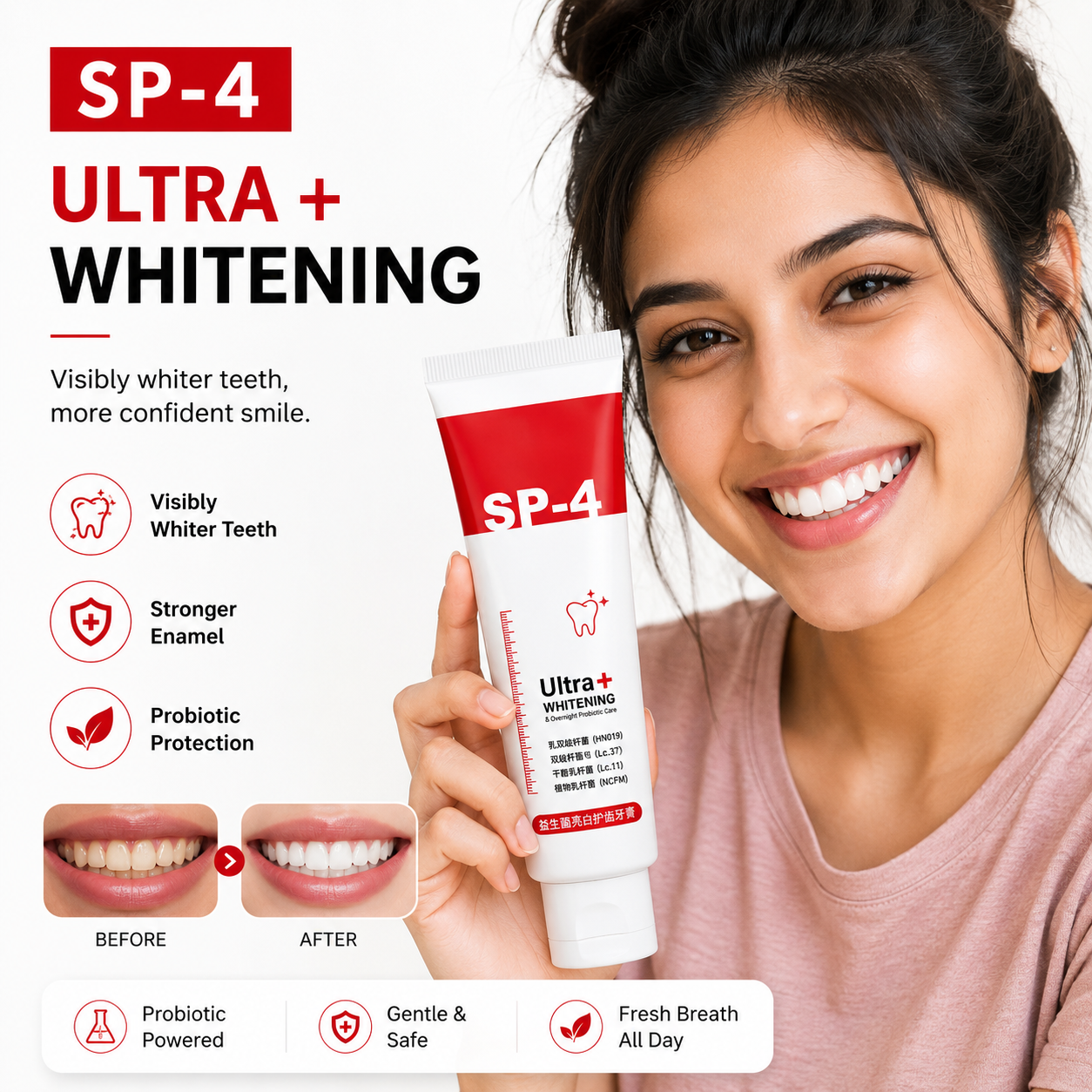 SP-4 Ultra+ Whitening Toothpaste | Pack of 2